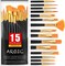 Acrylic Paint Brush Set,1pack/15pcs Nylon Hair Acrylic Painting Brush,Watercolor Rock Face Painting Brush, Artist Craft Brush Supplies, Paint Brush Set for All Purposes Children Adult Painting.